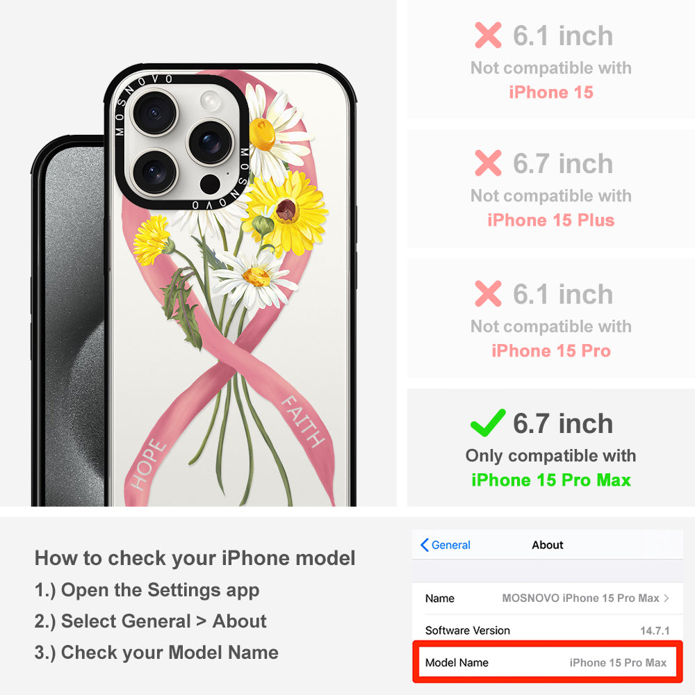 Breast Awareness Phone Case - iPhone 15 Pro Max Case - MOSNOVO