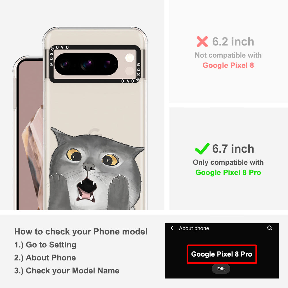 OMG Cat Phone Case - Google Pixel 8 Pro Case - MOSNOVO