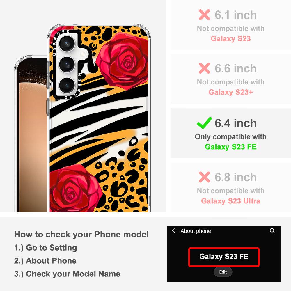 Wild Floral Leopard Phone Case - Samsung Galaxy S23 FE Case