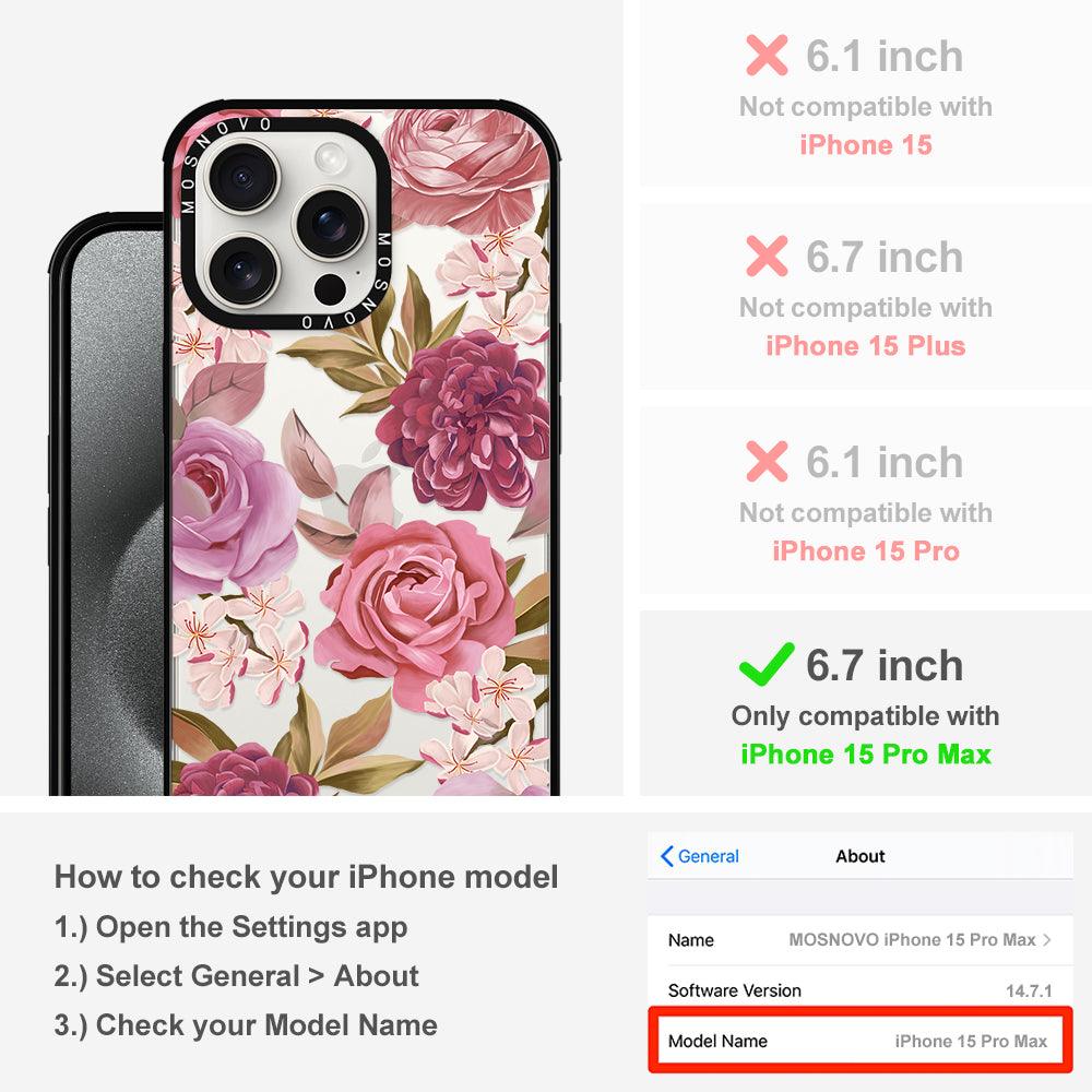 Blossom Flowe Floral Phone Case - iPhone 15 Pro Max Case - MOSNOVO