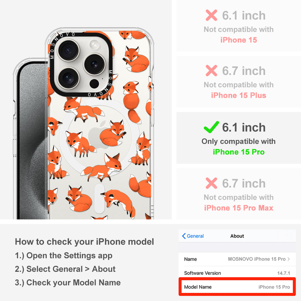 Fox Phone Case - iPhone 15 Pro Case - MOSNOVO