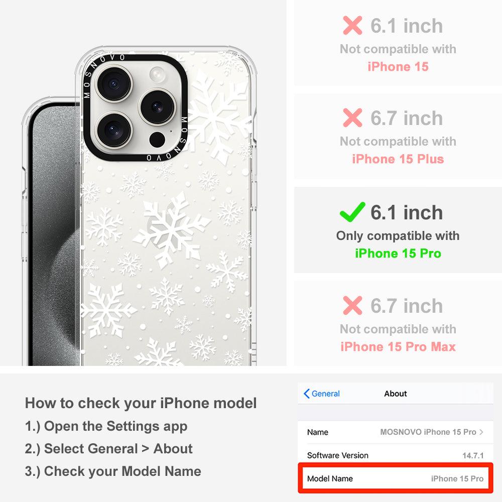 Snowflake Phone Case - iPhone 15 Pro Case - MOSNOVO