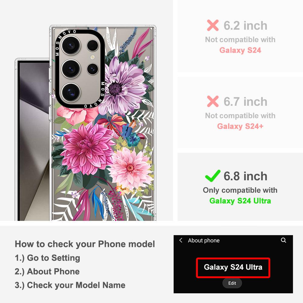 Dahlia Bloom Phone Case - Samsung Galaxy S24 Ultra Case - MOSNOVO