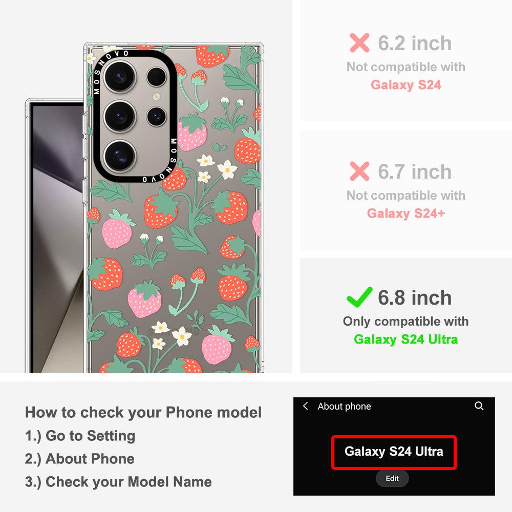 Strawberry Garden Phone Case - Samsung Galaxy S24 Ultra Case - MOSNOVO