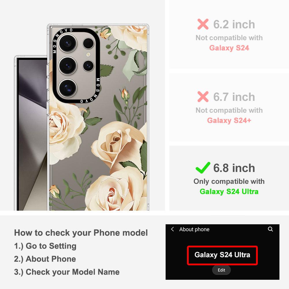 Champagne Rose Phone Case - Samsung Galaxy S24 Ultra Case - MOSNOVO