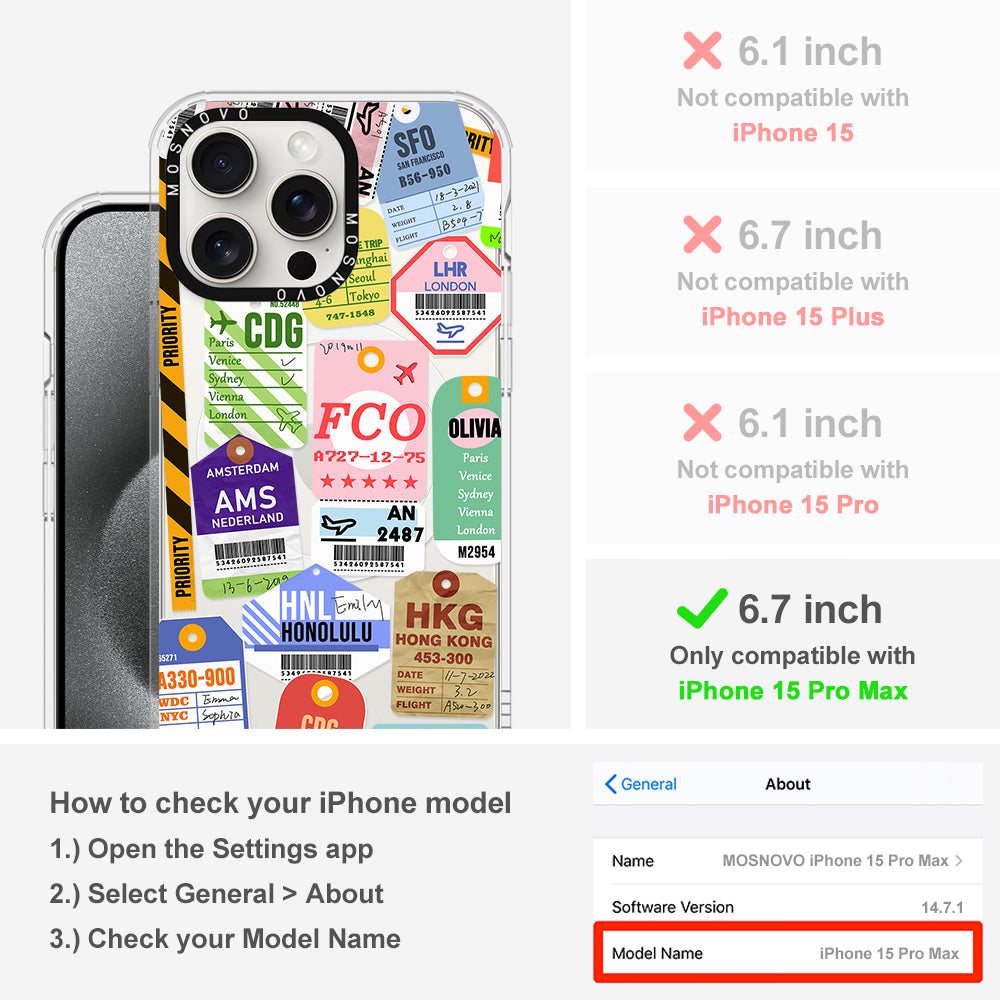 Ticket Label Phone Case - iPhone 15 Pro Max Case - MOSNOVO
