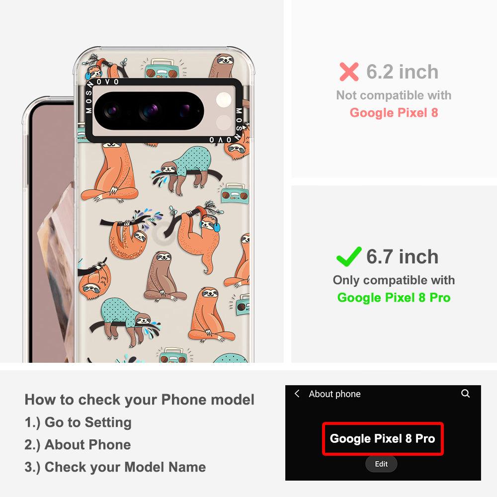 Musical Sloth Phone Case - Google Pixel 8 Pro Case - MOSNOVO