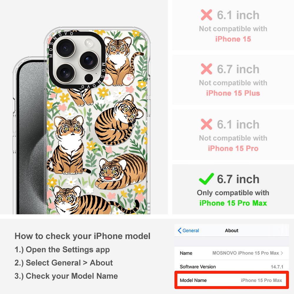 Cute Tiger Phone Case - iPhone 15 Pro Max Case - MOSNOVO