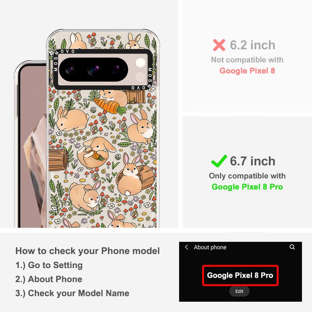 Cute Bunny Garden Phone Case - Google Pixel 8 Pro Case - MOSNOVO
