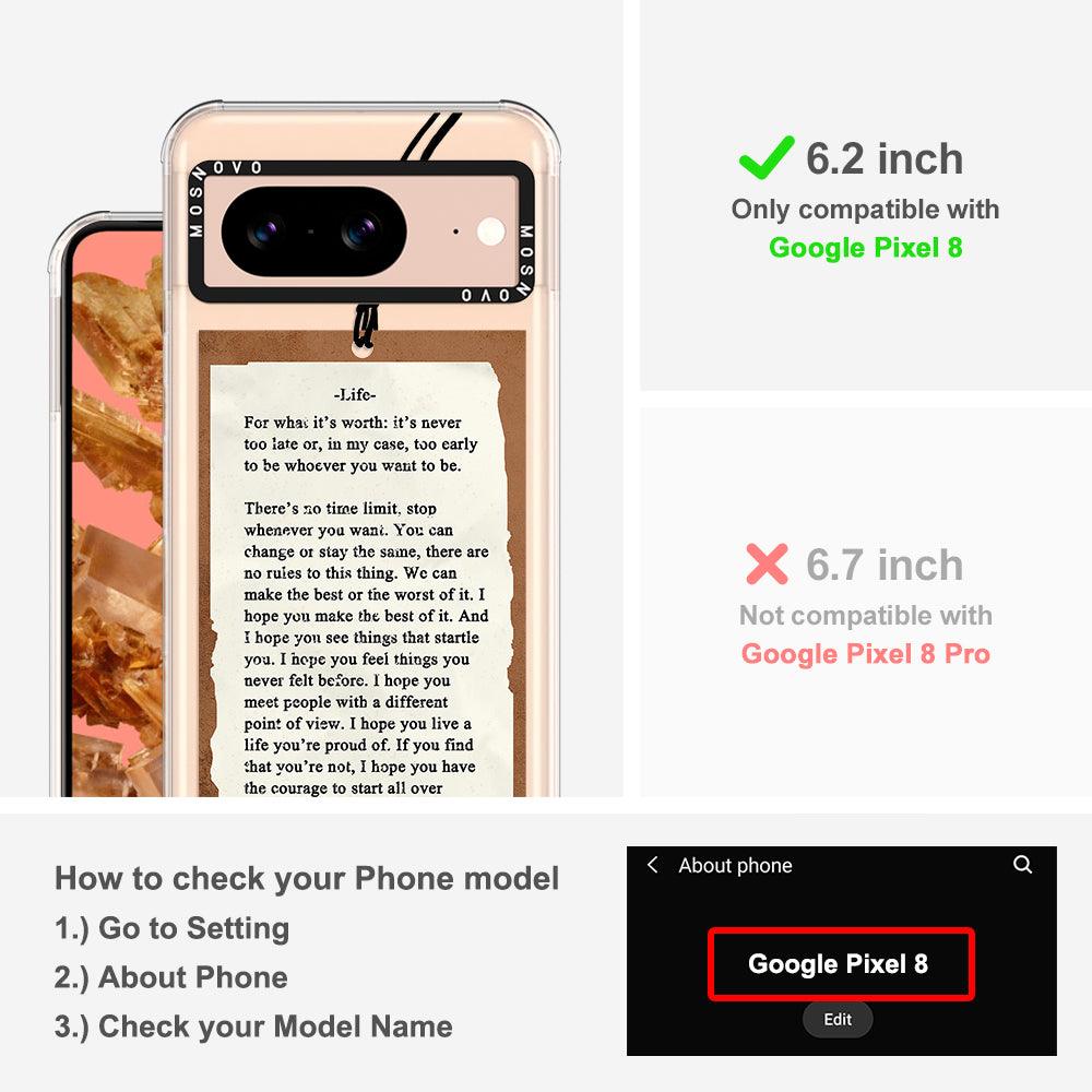 Life Quote Phone Case - Google Pixel 8 Case
