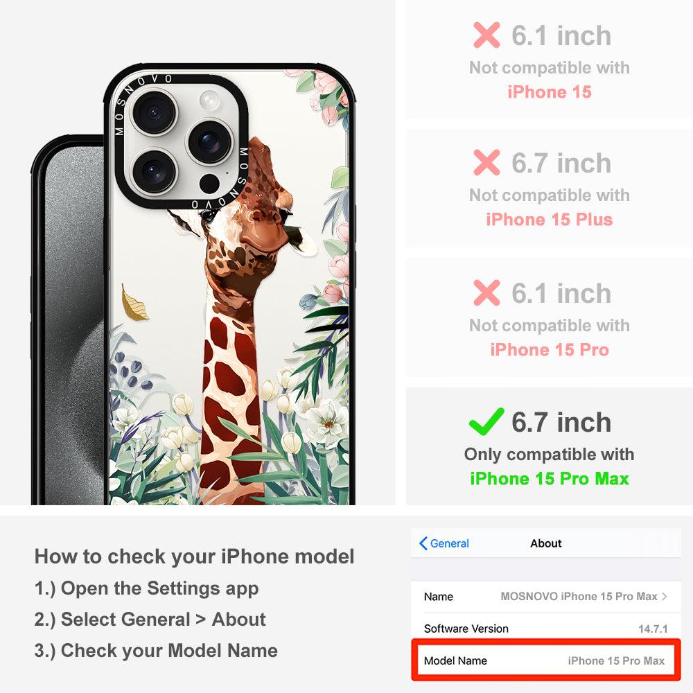 Giraffe In The Garden Phone Case - iPhone 15 Pro Max Case - MOSNOVO