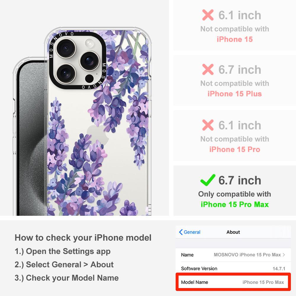 Lavender Phone Case - iPhone 15 Pro Max Case - MOSNOVO