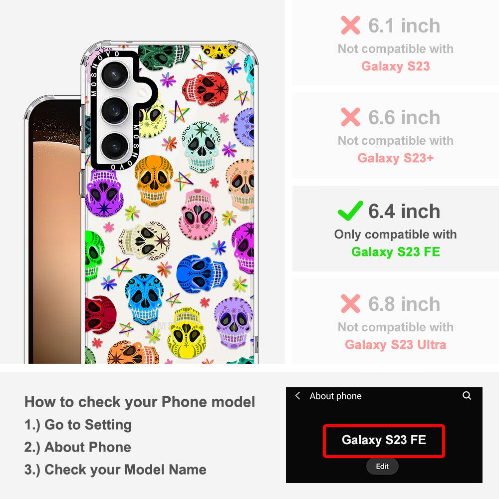 Sugar Skull Phone Case - Samsung Galaxy S23 FE Case