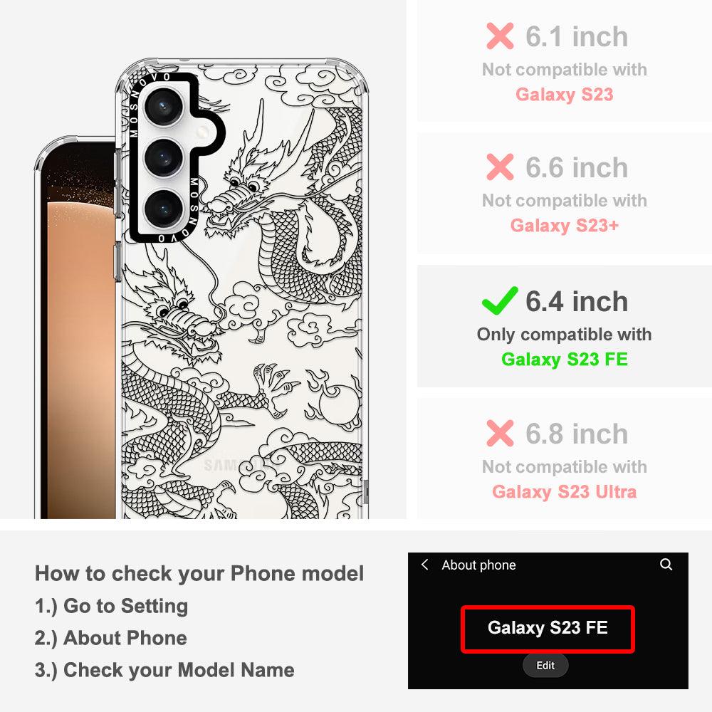 Black Dragon Phone Case - Samsung Galaxy S23 FE Case