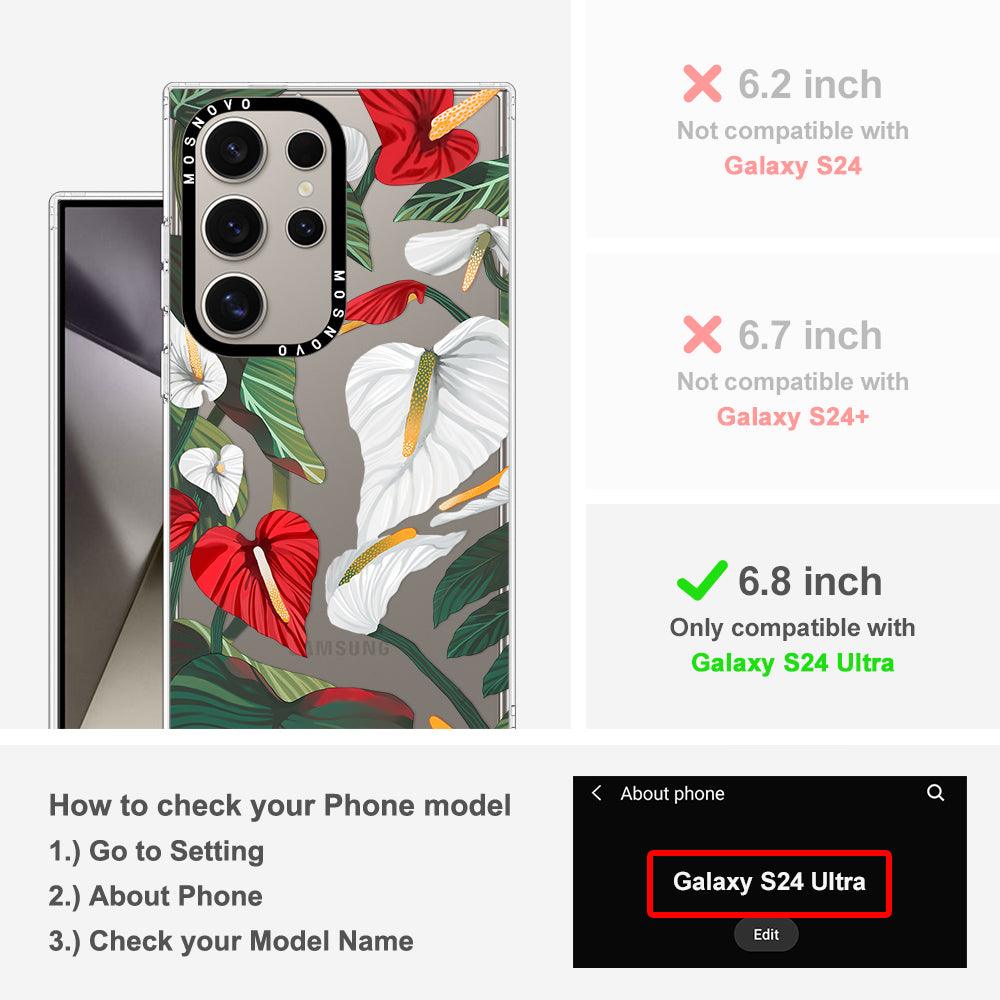 Anthurium Phone Case - Samsung Galaxy S24 Ultra Case - MOSNOVO
