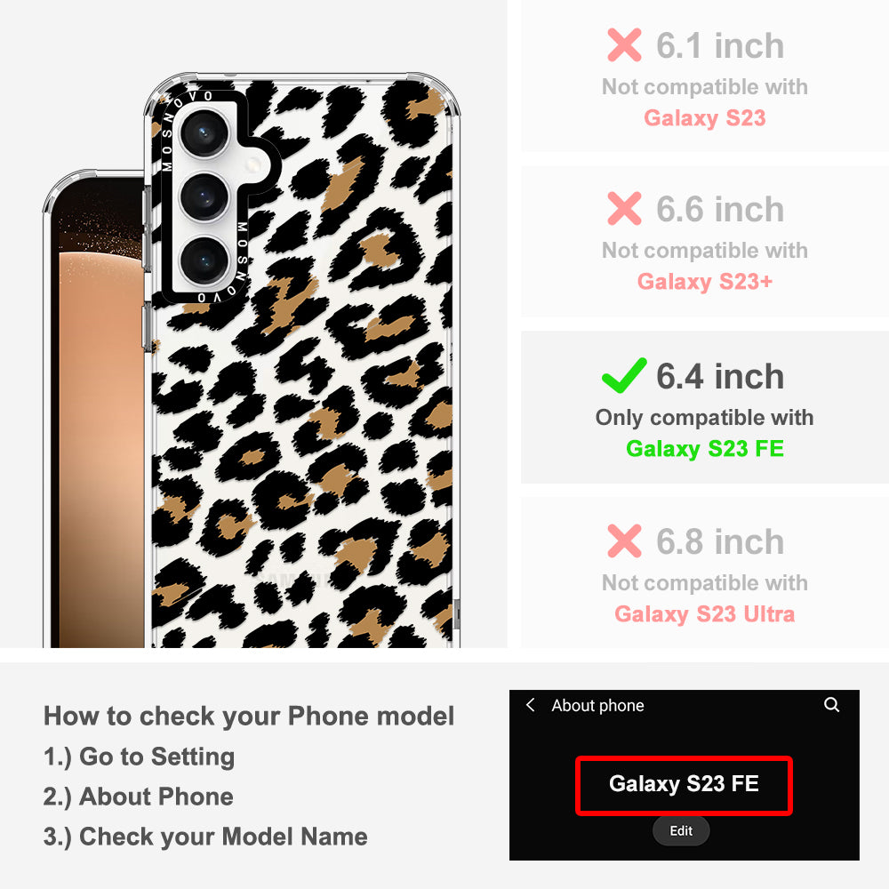 Leopard Print Phone Case - Samsung Galaxy S23 FE Case