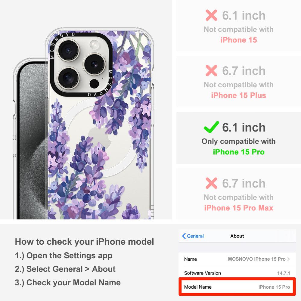 Lavender Phone Case - iPhone 15 Pro Case - MOSNOVO