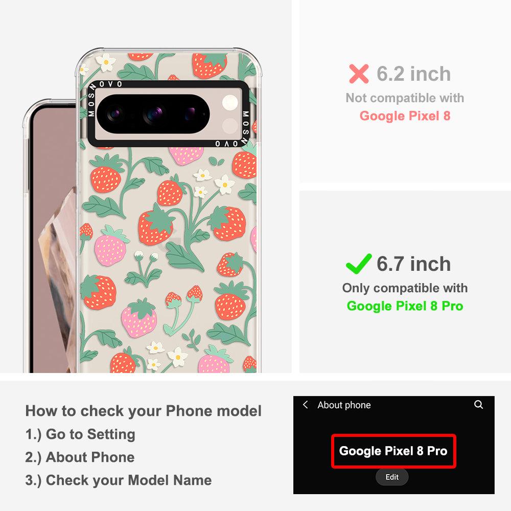 Cute Strawberry Phone Case - Google Pixel 8 Pro Case - MOSNOVO