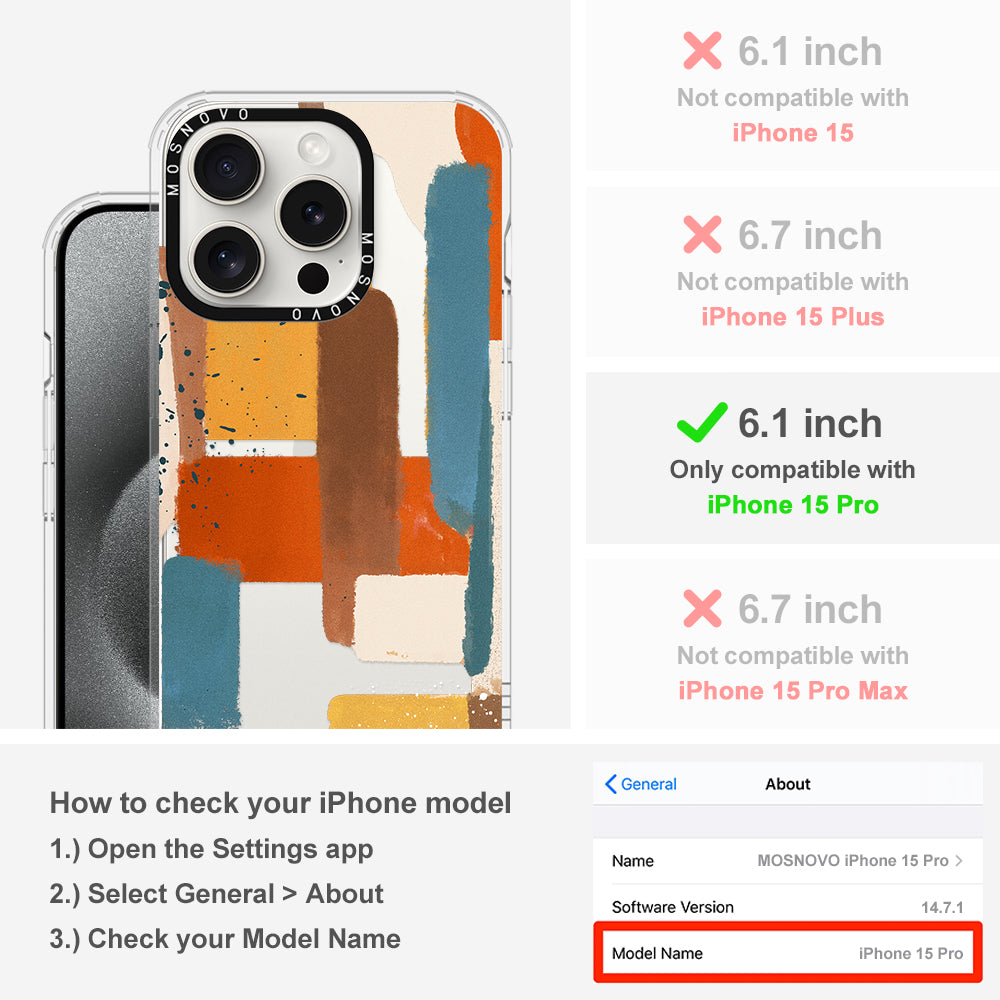 Modern Abstract Artwork Phone Case - iPhone 15 Pro Case - MOSNOVO