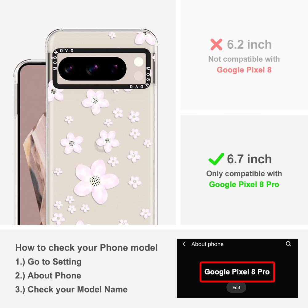 Pink Cherry Blossom Phone Case - Google Pixel 8 Pro Case