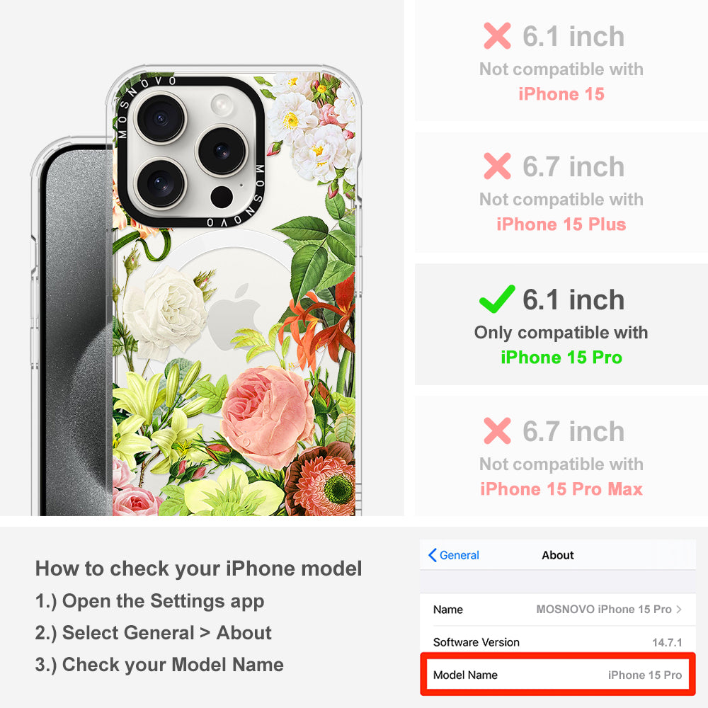 Botanical Garden Phone Case - iPhone 15 Pro Case - MOSNOVO