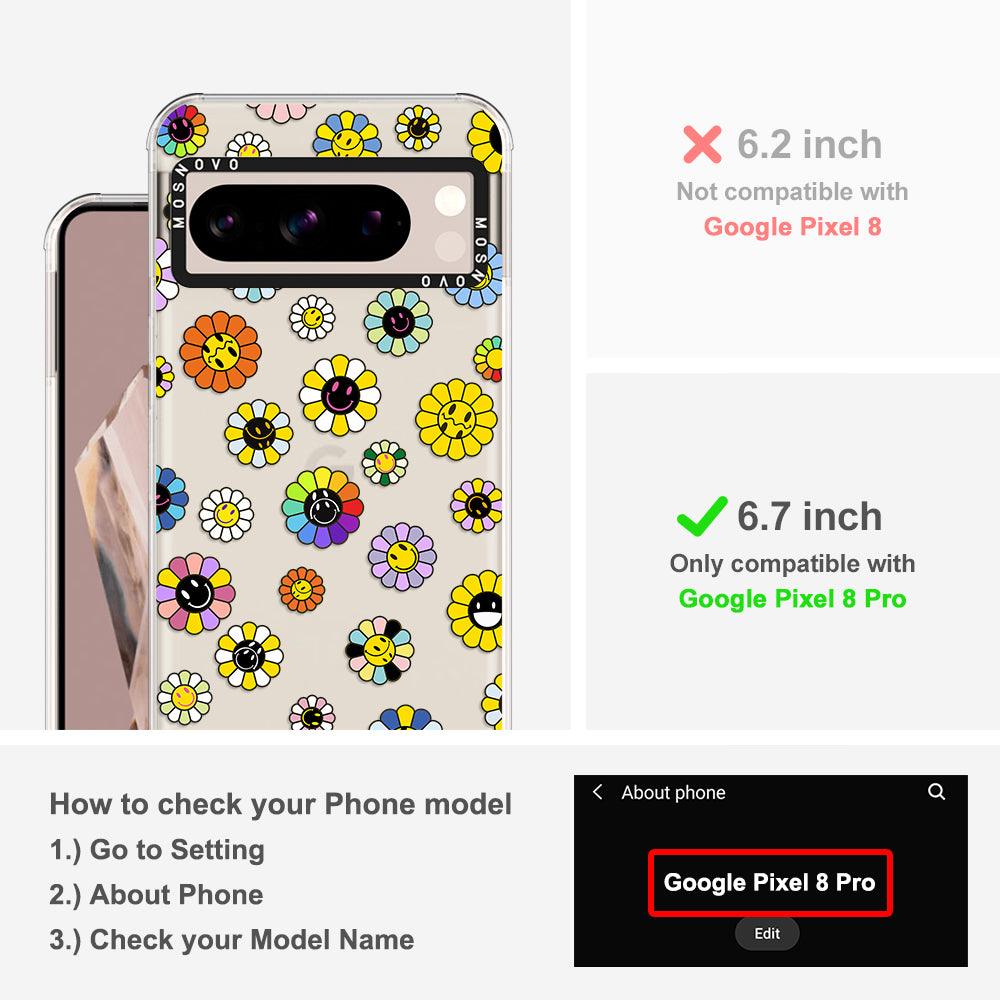 Flower Smile Face Phone Case - Google Pixel 8 Pro Case