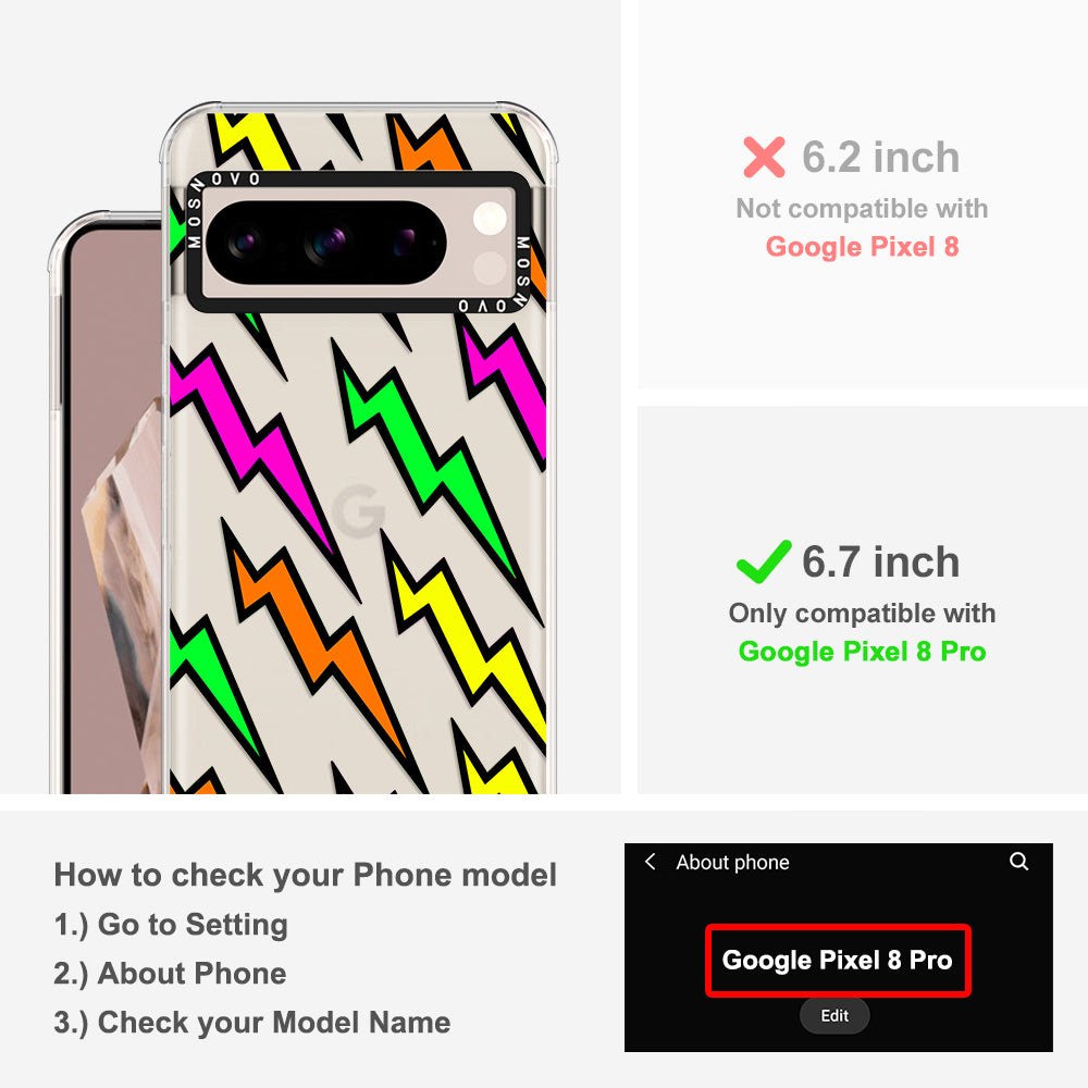 Colorful Lightning Phone Case - Google Pixel 8 Pro Case - MOSNOVO