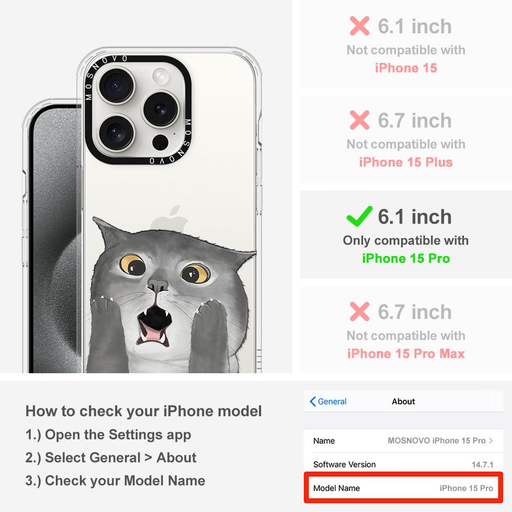 OMG Cat Phone Case - iPhone 15 Pro Case - MOSNOVO