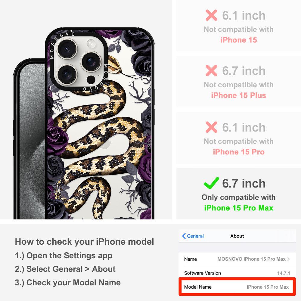 Secret Snake Garden Phone Case - iPhone 15 Pro Max Case - MOSNOVO