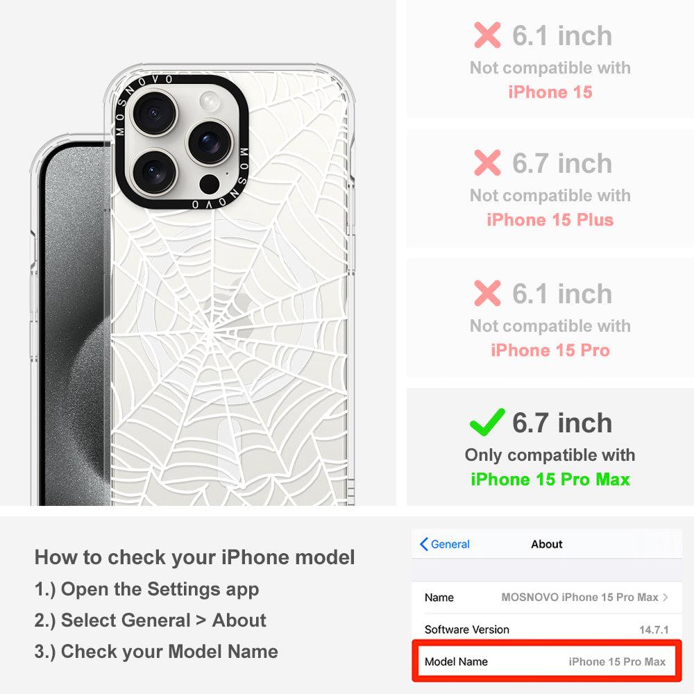 Spider Web Phone Case - iPhone 15 Pro Max Case - MOSNOVO