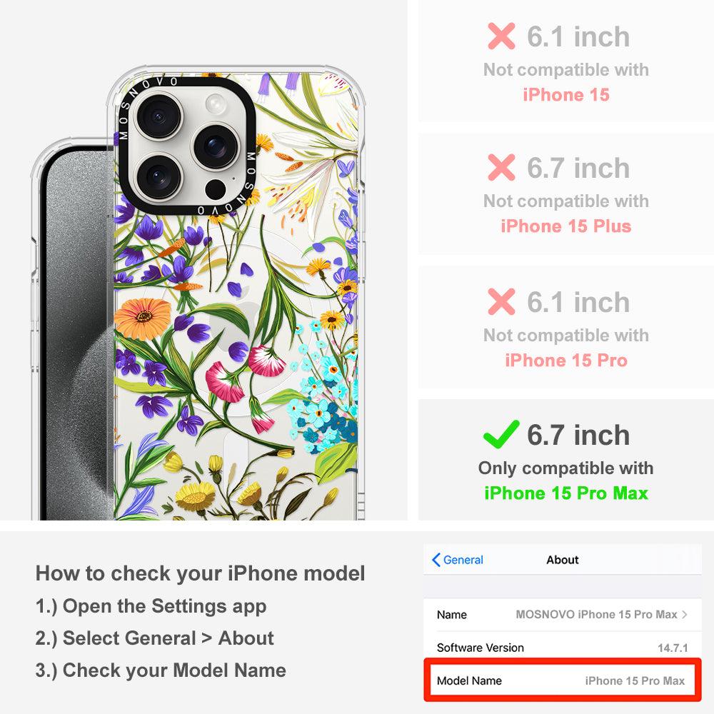 Summer Flower Holidays Phone Case - iPhone 15 Pro Max Case - MOSNOVO