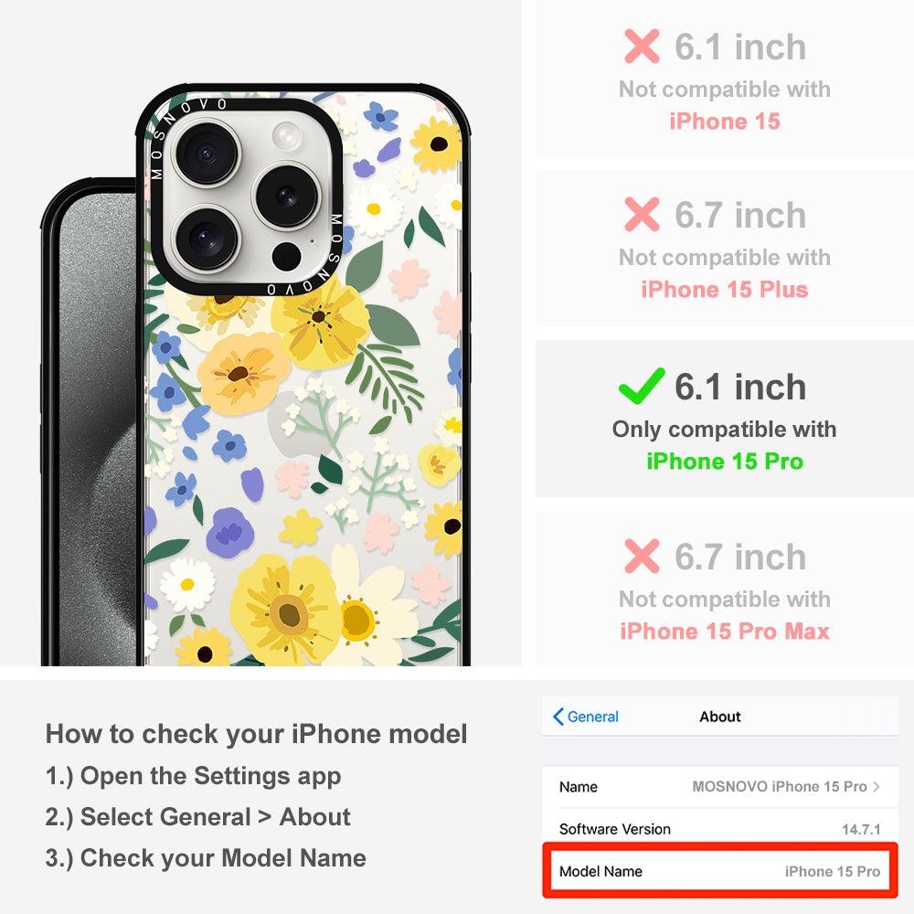 Spring Wild Floral Phone Case - iPhone 15 Pro Case - MOSNOVO