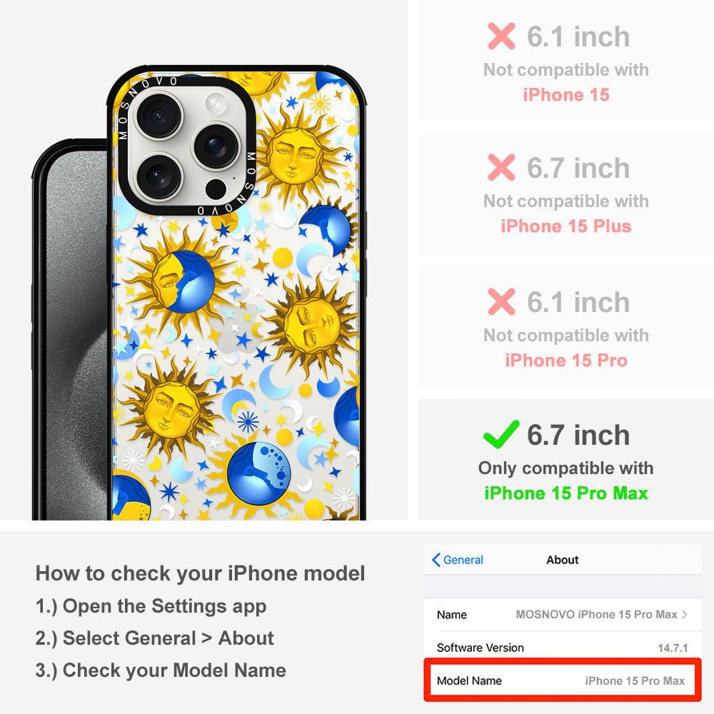 Sun and Moon Phone Case - iPhone 15 Pro Max Case - MOSNOVO