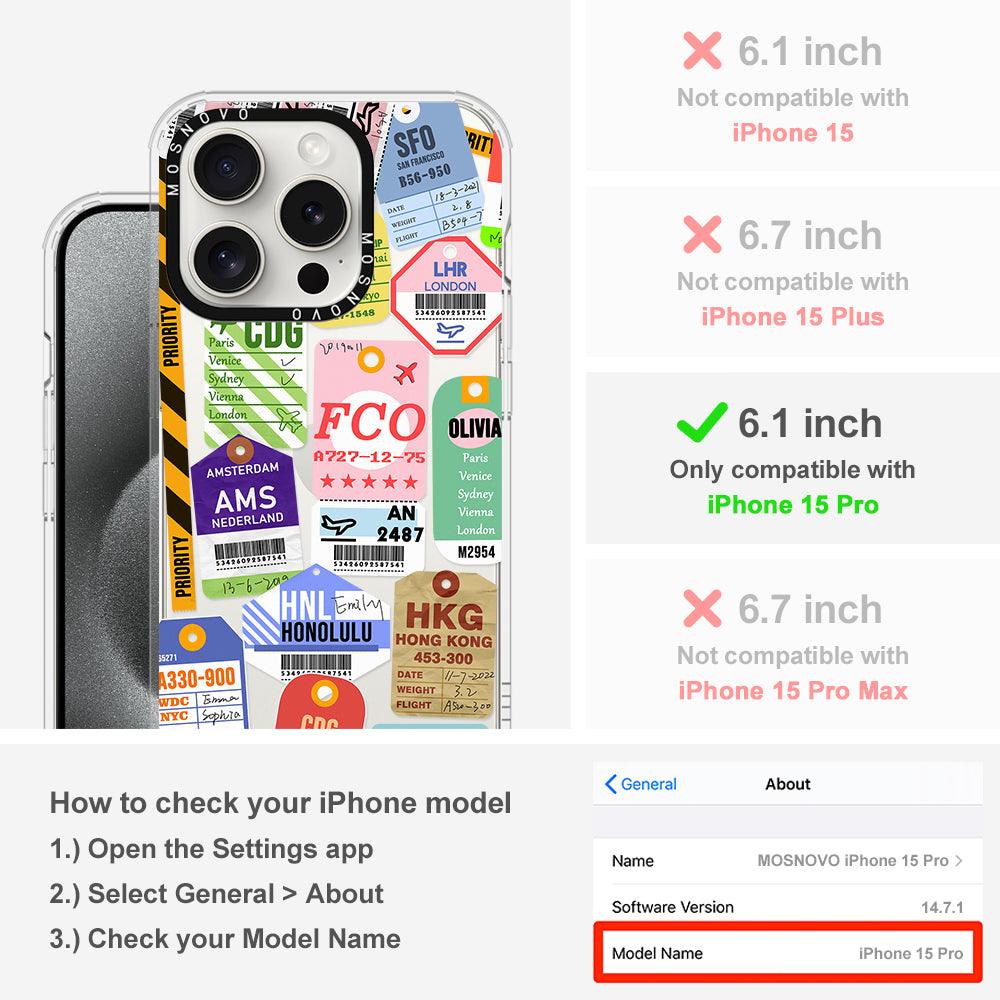 Ticket Label Phone Case - iPhone 15 Pro Case - MOSNOVO