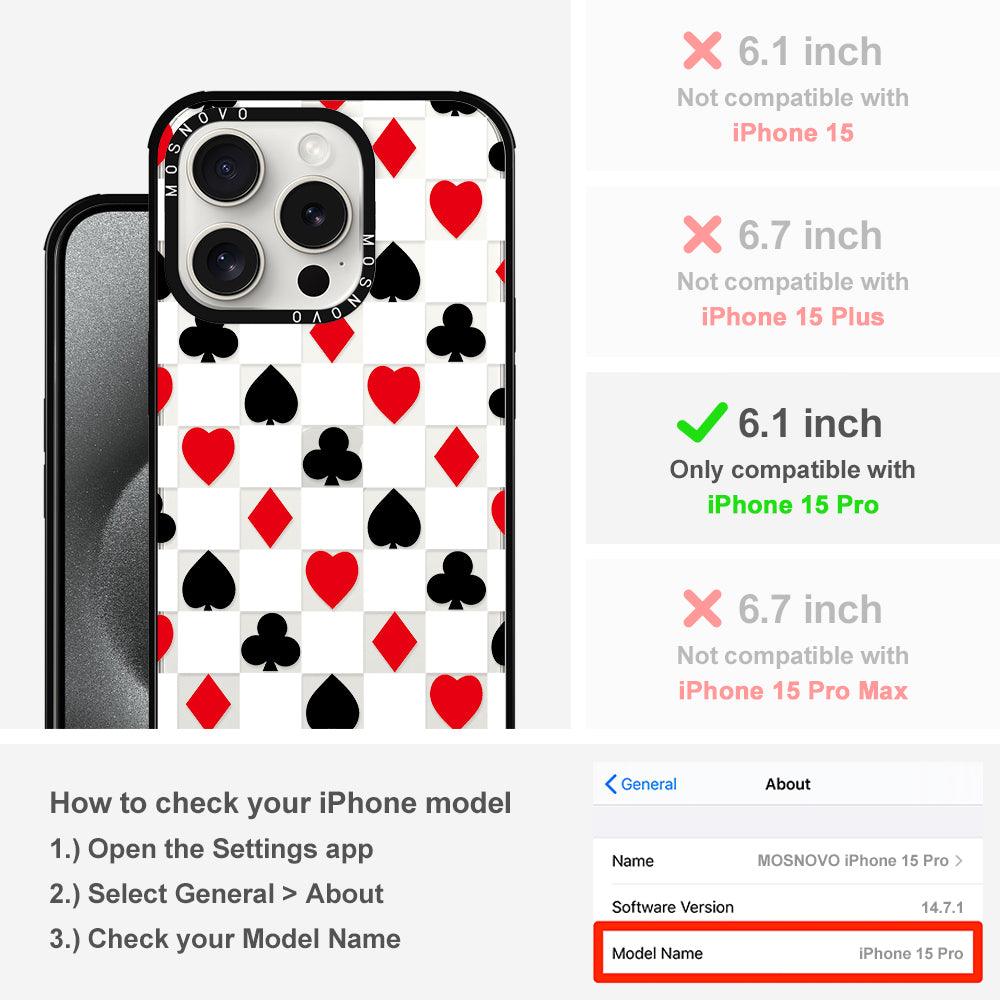 Checker Poker Phone Case - iPhone 15 Pro Case - MOSNOVO