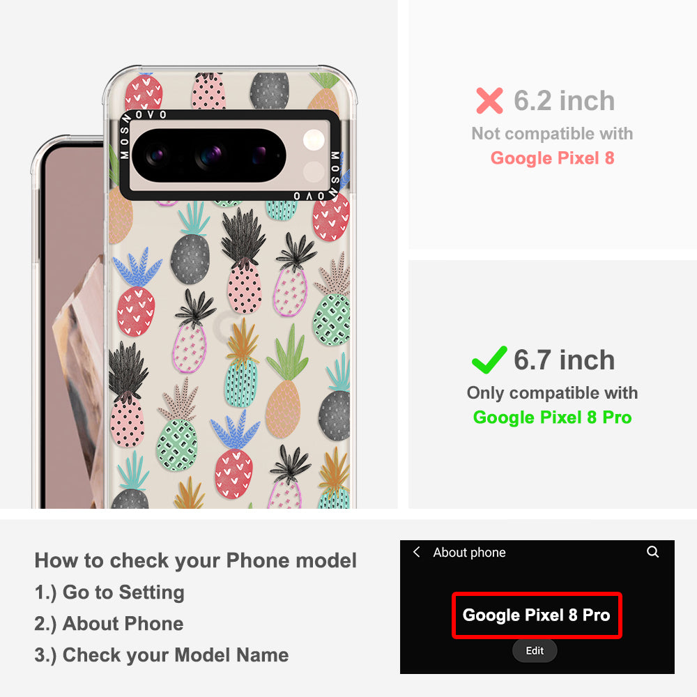 Cute Pineapple Phone Case - Google Pixel 8 Pro Case - MOSNOVO