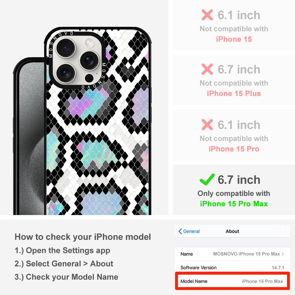 Aurora Snake Print Phone Case - iPhone 15 Pro Max Case - MOSNOVO