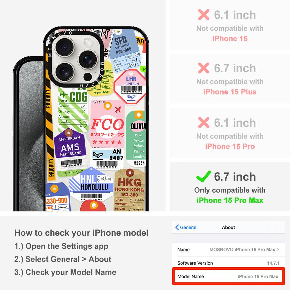Ticket Label Phone Case - iPhone 15 Pro Max Case - MOSNOVO