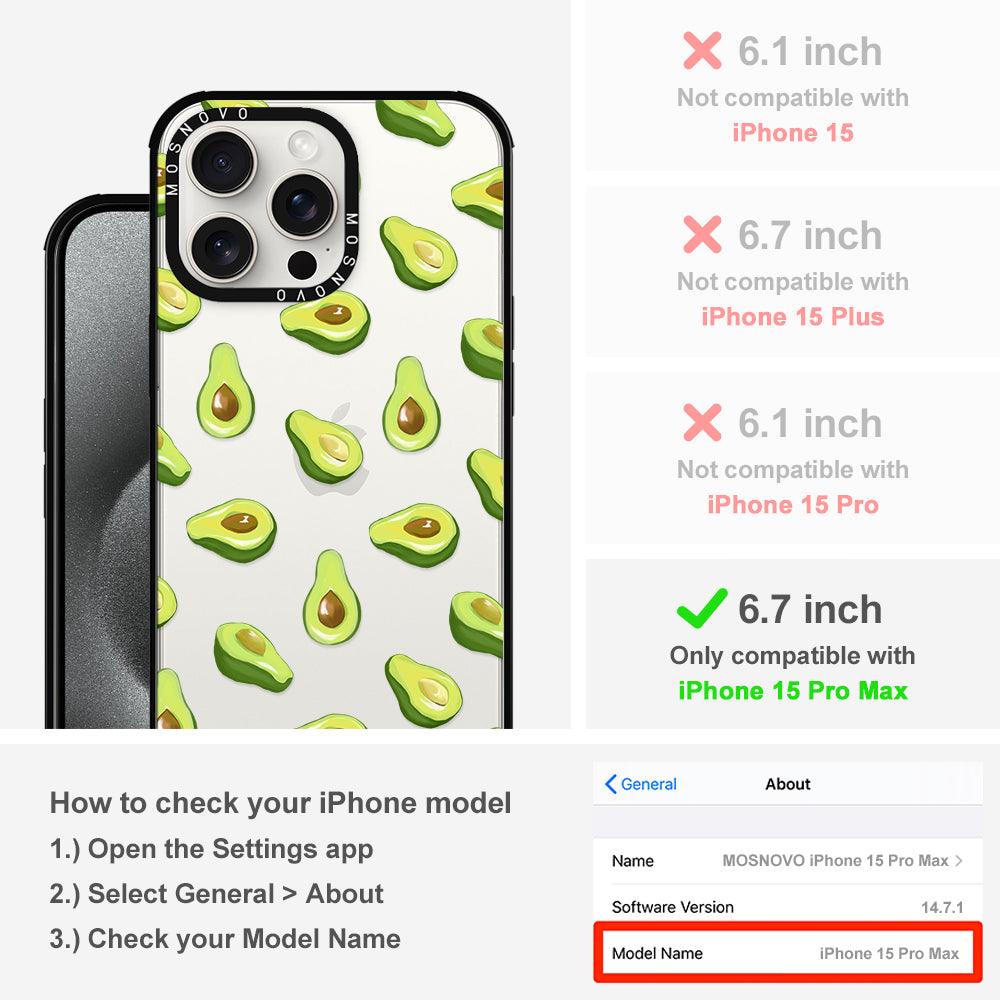 Fleshy Avocado Phone Case - iPhone 15 Pro Max Case - MOSNOVO