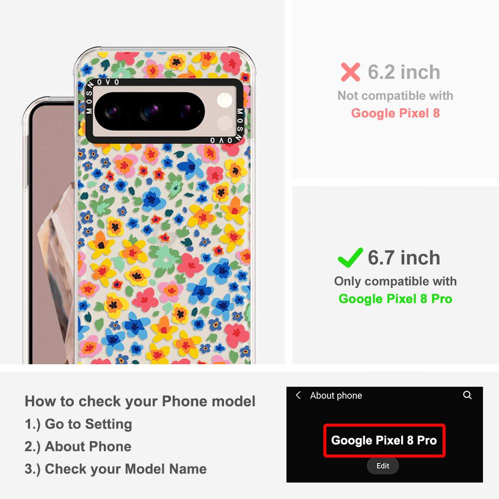 Lovely Floral Flower Phone Case - Google Pixel 8 Pro Case - MOSNOVO