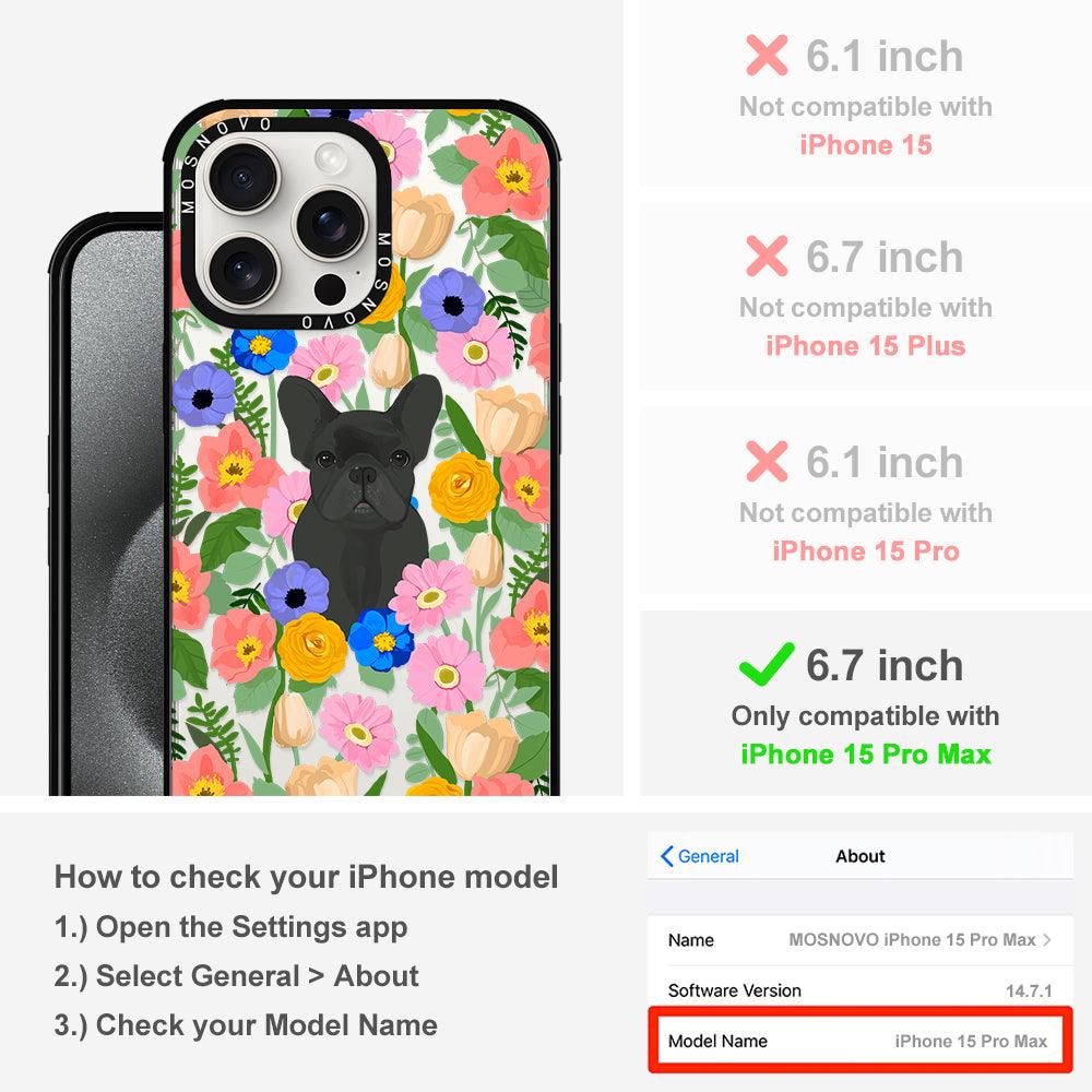 French Bulldog Garden Phone Case - iPhone 15 Pro Max Case - MOSNOVO