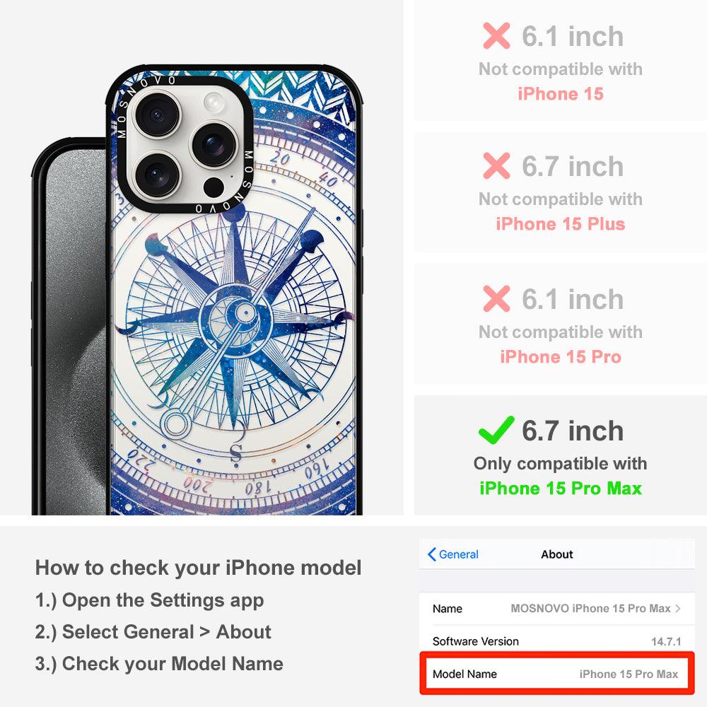 Galaxy Compass Phone Case - iPhone 15 Pro Max Case - MOSNOVO