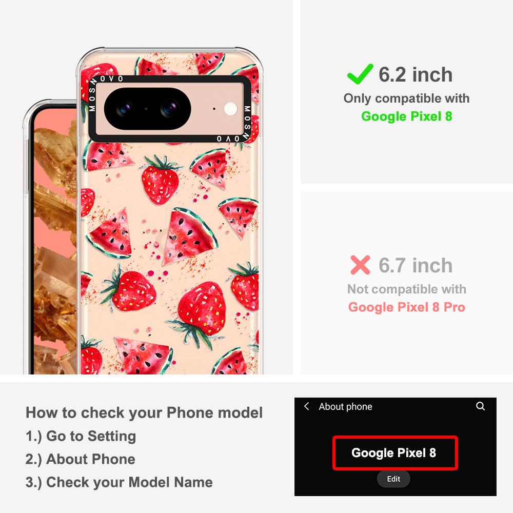 Watermelon and Strawberry Phone Case - Google Pixel 8 Case - MOSNOVO