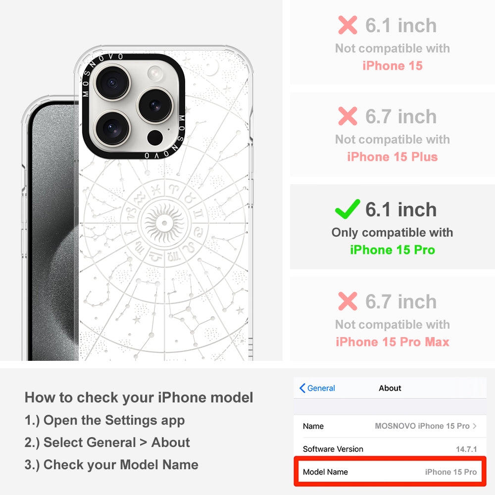 Zodiac Phone Case - iPhone 15 Pro Case - MOSNOVO
