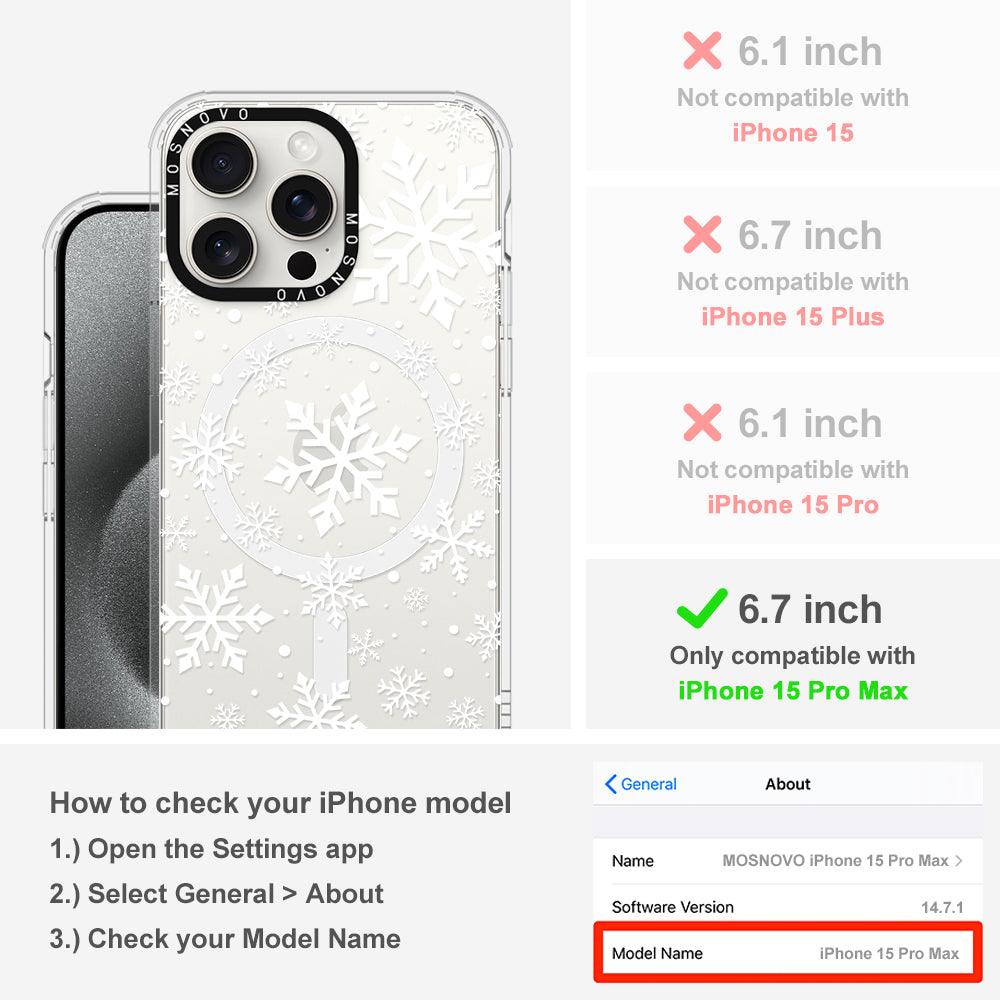 Snowflake Phone Case - iPhone 15 Pro Max Case - MOSNOVO