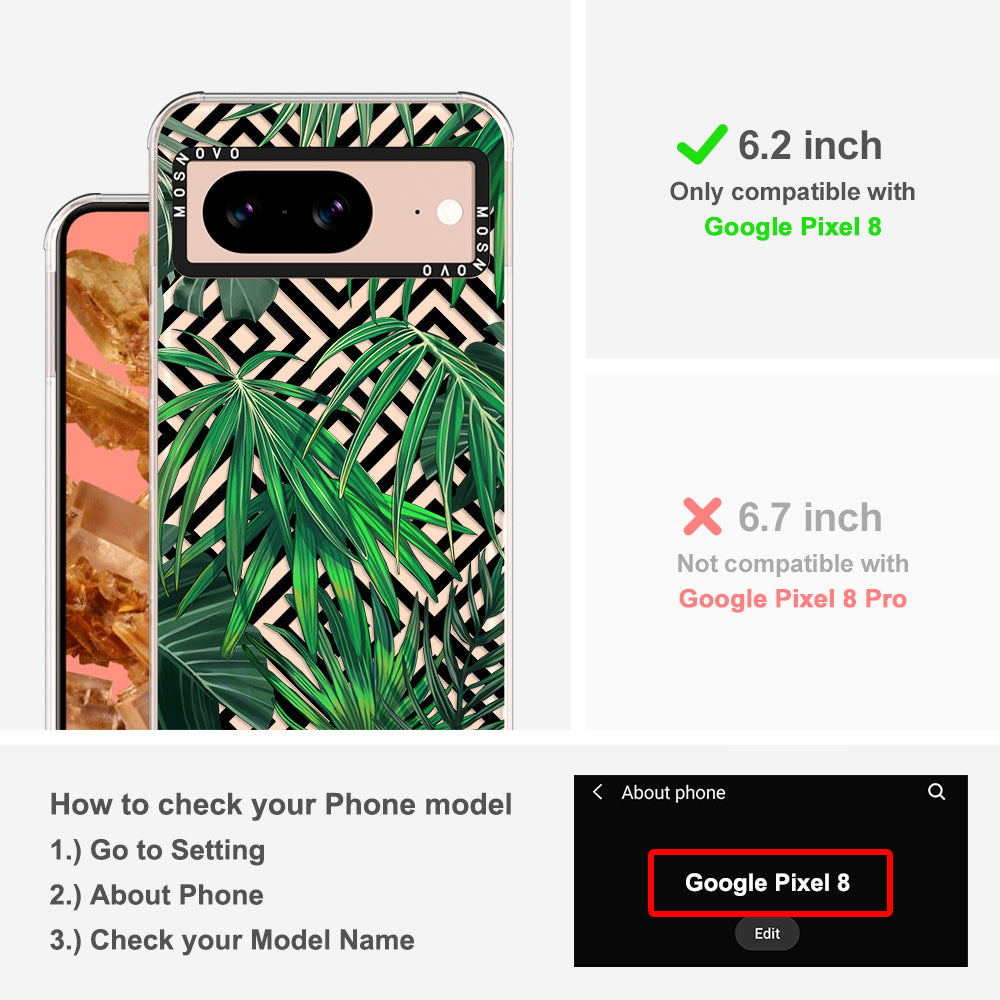 Areca Palm Pattern Phone Case - Google Pixel 8 Case - MOSNOVO