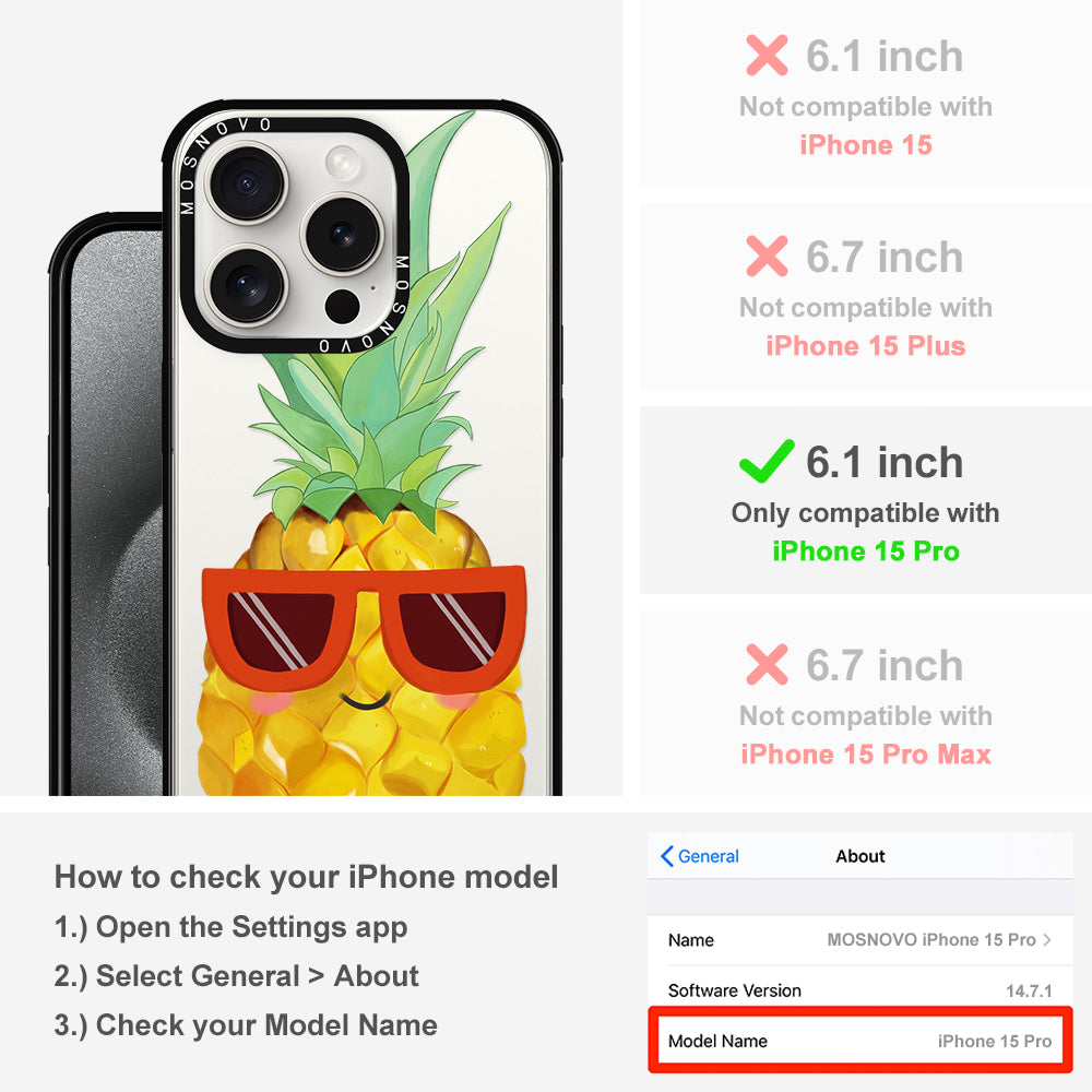 Cool Pineapple Phone Case - iPhone 15 Pro Case - MOSNOVO