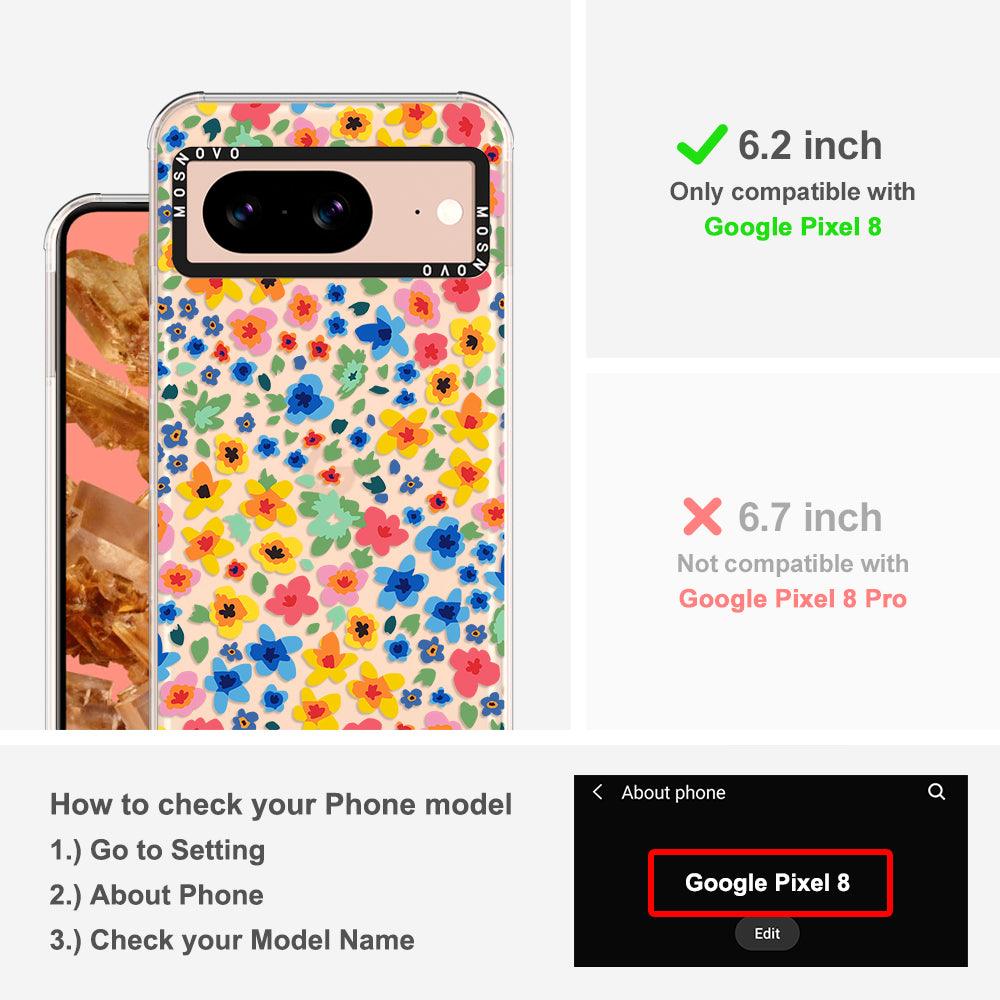 Lovely Floral Flower Phone Case - Google Pixel 8 Case - MOSNOVO