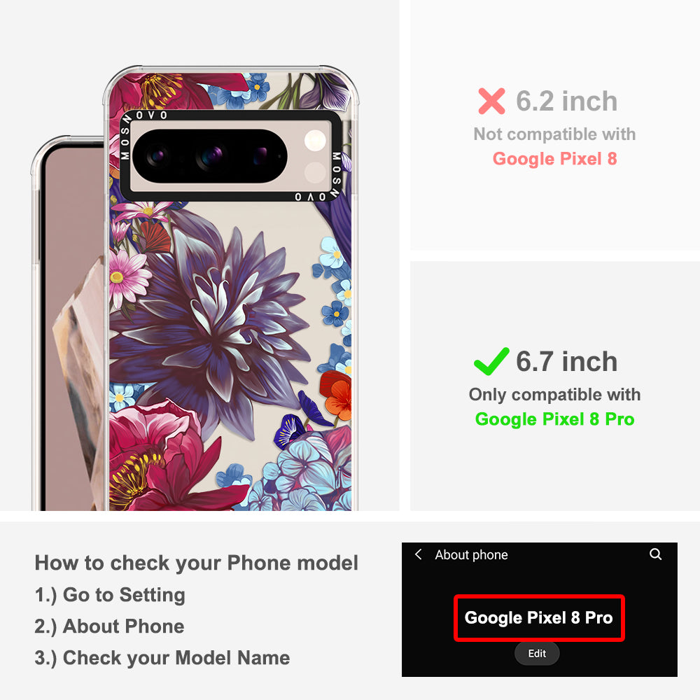 Blue Lilacs Phone Case - Google Pixel 8 Pro Case - MOSNOVO
