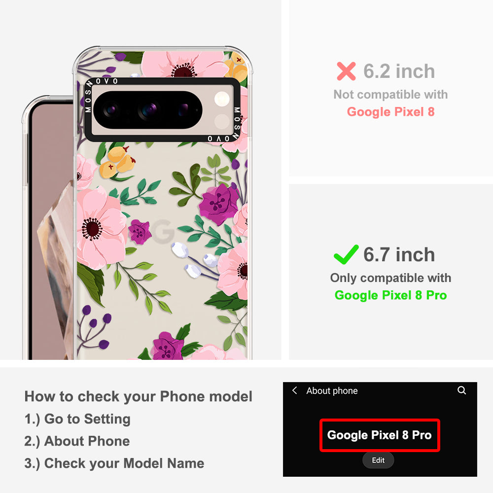 Watercolor Floral Phone Case - Google Pixel 8 Pro Case - MOSNOVO